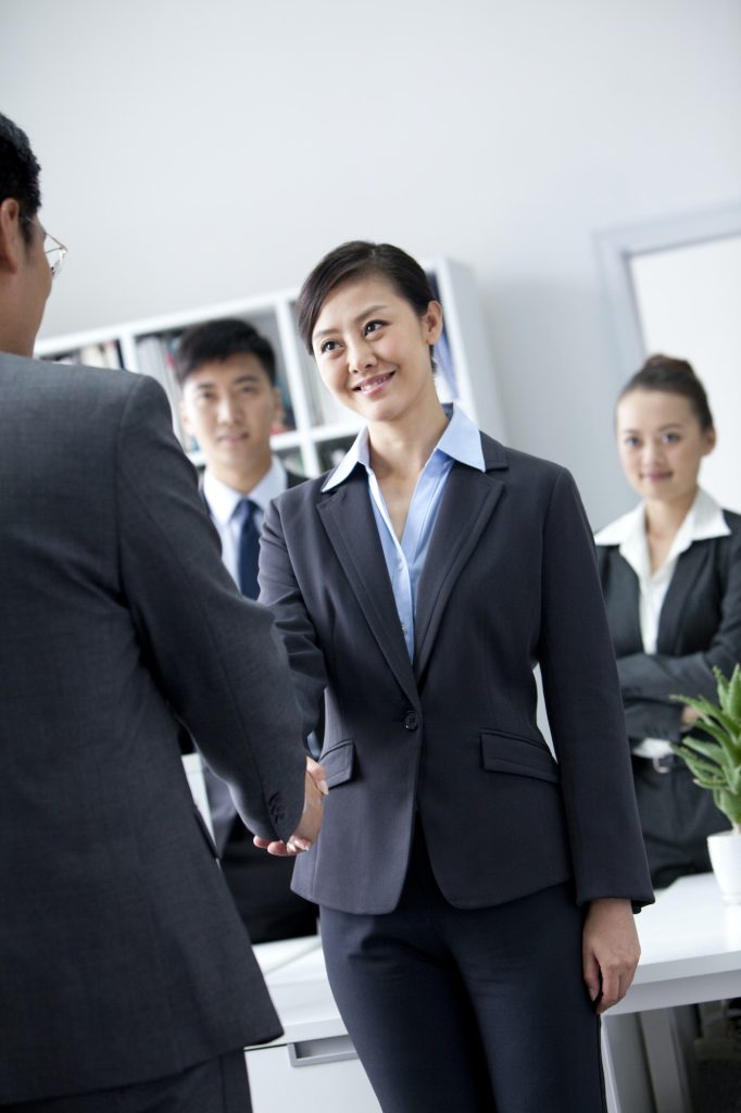 Businessmen shaking hands